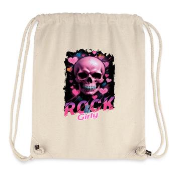 Rock & Girly - Stanley/Stella Recycled Gym Bag - natural - Front