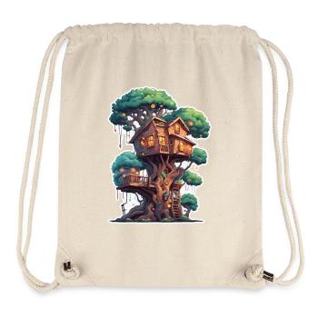 Baumhaus / Baumkrone / Baumhütte / Abenteuer - Stanley/Stella recycelter Gym Bag - Naturweiß - Vorne