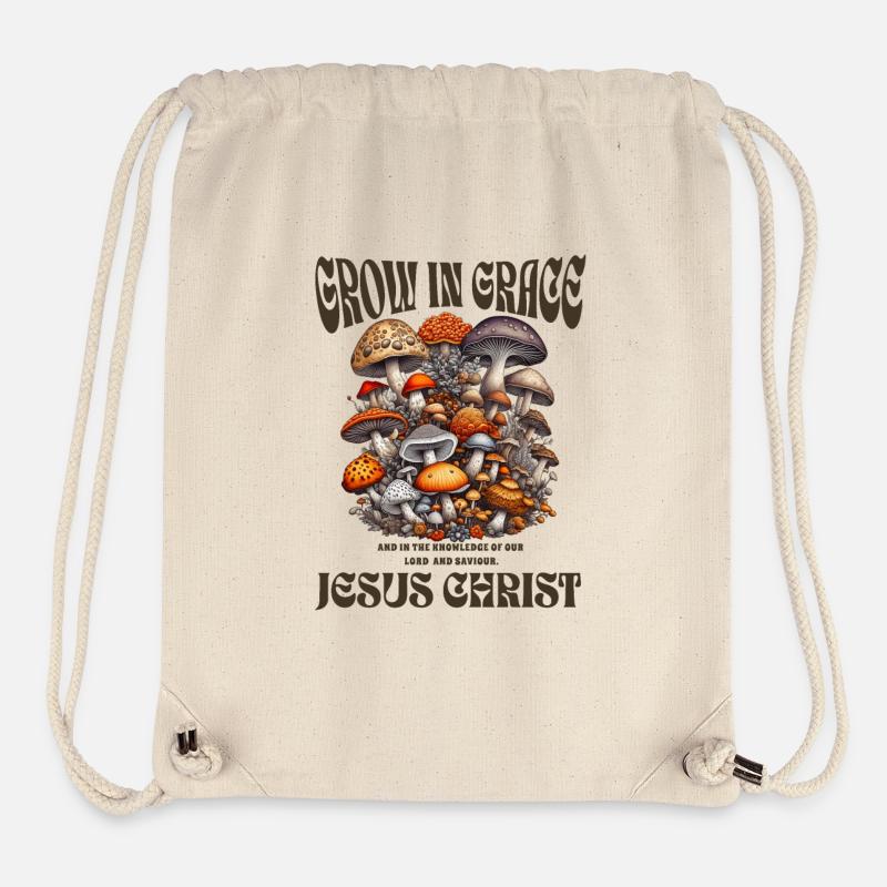 WEISSER GROW IN GRACE PILZ - Stanley/Stella recycelter Gym Bag - Naturweiß