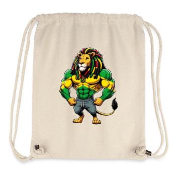Jamaika Löwen Flagge - Stanley/Stella recycelter Gym Bag - Naturweiß - Vorne