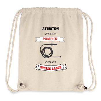 Je suis un Pompier - Sac à cordon recyclé Stanley/Stella - blanc naturel - Devant