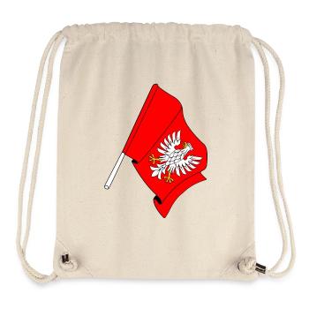 Drapeau : Mazovie, Pologne - Sac à cordon recyclé Stanley/Stella - blanc naturel - Devant