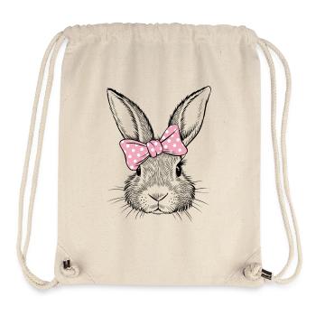 Rabbit with pink bow - Stanley/Stella Recycled Gym Bag - natural - Front