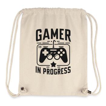 Gamer in Progress - Stanley/Stella Recycled Gym Bag - natural - Front