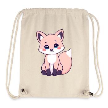 Neugieriger roter getigerter Fuchs mit auffälligen rosa Wangen - Stanley/Stella recycelter Gym Bag - Naturweiß - Vorne