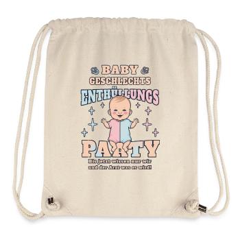 Fête de révélation de bébé - Sac à cordon recyclé Stanley/Stella - blanc naturel - Devant