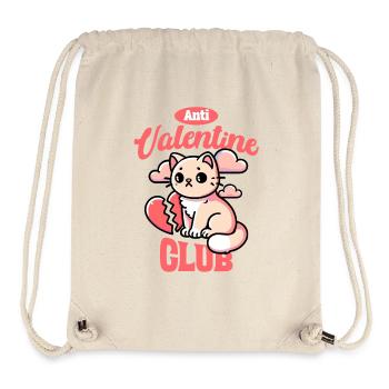 Anti-Valentine Club – Funny Cat Design - Stanley/Stella Recycled Gym Bag - natural - Front