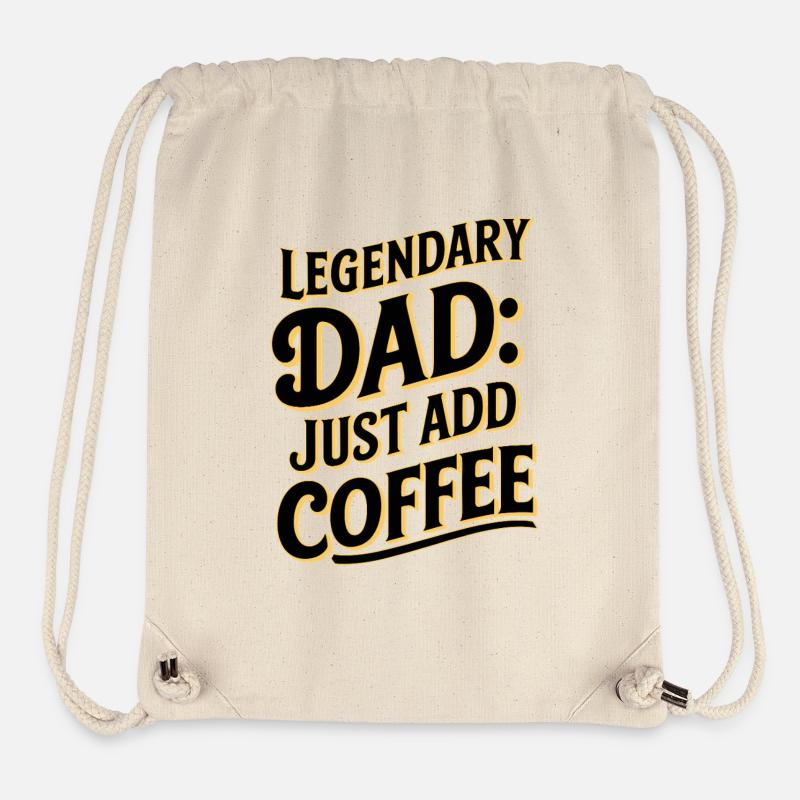 Legendary Dad: Just Add Coffee - Stanley/Stella recycelter Gym Bag - Naturweiß