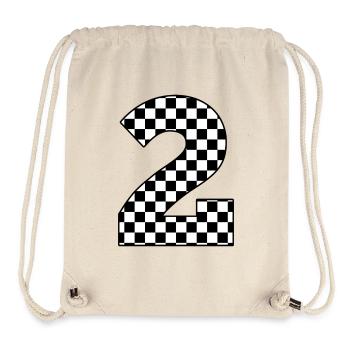 Number 2 Plaid - Stanley/Stella Recycled Gym Bag - natural - Front