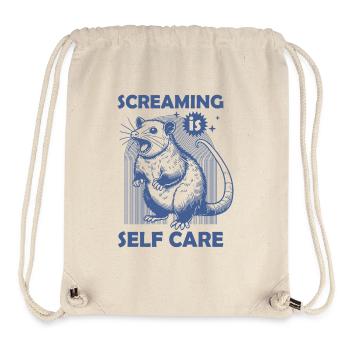 Cat with humorous message - Stanley/Stella Recycled Gym Bag - natural - Front