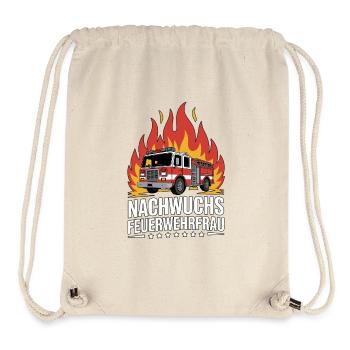 Jeune pompier avec des flammes - Sac à cordon recyclé Stanley/Stella - blanc naturel - Devant
