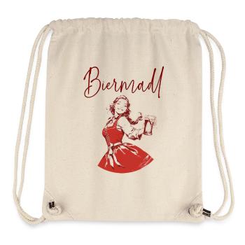 Biermadl Trinkfest Dirndl Bierzelt Volksfest Bier - Stanley/Stella recycelter Gym Bag - Naturweiß - Vorne