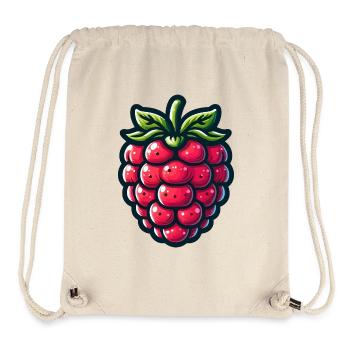 Framboise Pop Cartoon Rouge - Sac à cordon recyclé Stanley/Stella - blanc naturel - Devant