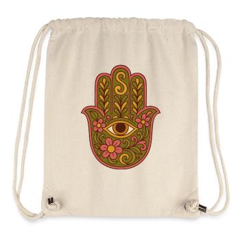 Hamsa Eye Floral Boho Kunstwerk - Stanley/Stella recycelter Gym Bag - Naturweiß - Vorne
