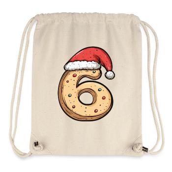 Biscuit de Noël à 6 chiffres - Sac à cordon recyclé Stanley/Stella - blanc naturel - Devant