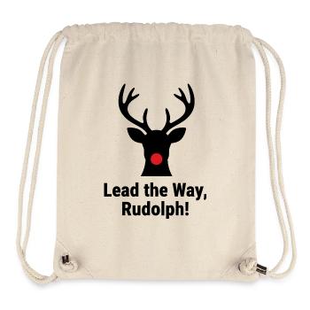 Ouvre la voie, Rudolph ! - Sac à cordon recyclé Stanley/Stella - blanc naturel - Devant