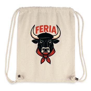 Féria - Pays Basque - Taureau - Sac à cordon recyclé Stanley/Stella - blanc naturel - Devant