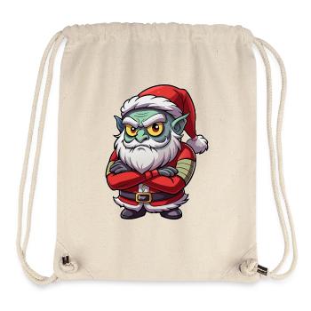 Mürrischer Kobold-Weihnachtsmann - Stanley/Stella recycelter Gym Bag - Naturweiß - Vorne