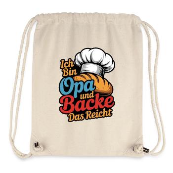 Ich bin Opa und Backe Küchenchef Humor - Stanley/Stella recycelter Gym Bag - Naturweiß - Vorne