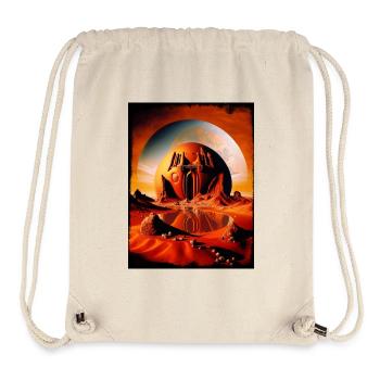 Red Moon Temple Desert Sphere - Stanley/Stella Recycled Gym Bag - natural - Front