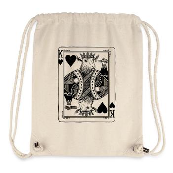 Herz König Ziege - Hausziege Spielkarte Geschenk - Stanley/Stella recycelter Gym Bag - Naturweiß - Vorne