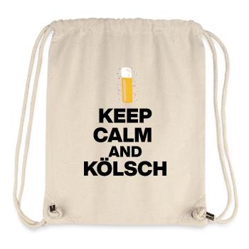 KEEP CALM AND KÖLSCH! STANGE GLÜCK AUS KÖLN schwaz - Stanley/Stella Recycled Gym Bag - natural - Front