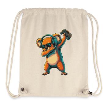 Gamer-Koala-Bär spielt Videospielkunst - Stanley/Stella recycelter Gym Bag - Naturweiß - Vorne