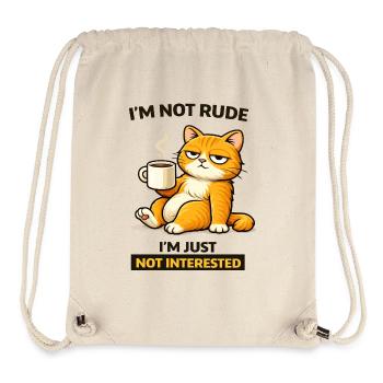 Mürrische Katzenkaffee-Einstellung - Stanley/Stella recycelter Gym Bag - Naturweiß - Vorne