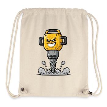 Wütender Bohrer Cartoon mit Explosion - Stanley/Stella recycelter Gym Bag - Naturweiß - Vorne