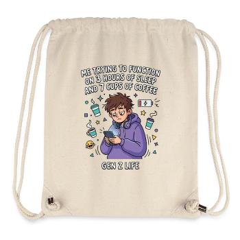 Gen Z Life Lack of Sleep Coffee - Stanley/Stella Recycled Gym Bag - natural - Front