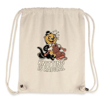Knitting Otter - Stanley/Stella recycelter Gym Bag - Naturweiß - Vorne