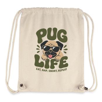 Pug Life Eat Nap Repeat - Stanley/Stella Recycled Gym Bag - natural - Front
