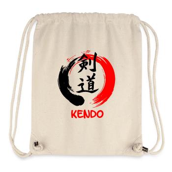 Kendo in enso zen circle - Stanley/Stella Recycled Gym Bag - natural - Front