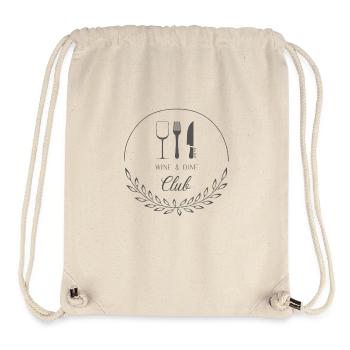 Wine & Dine Club dunkles Design - Stanley/Stella recycelter Gym Bag - Naturweiß - Vorne