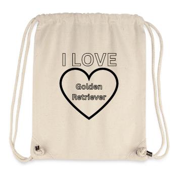 I Love Golden Retriever Fan Dog Owner Dog - Stanley/Stella Recycled Gym Bag - natural - Front