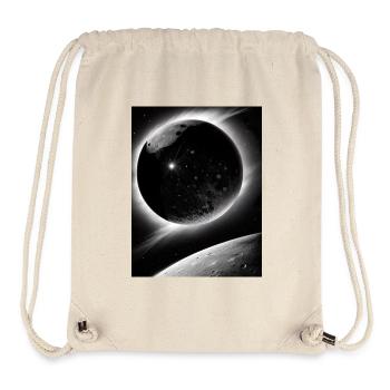 Dark Planet and Moon Solar System Galaxy Star - Stanley/Stella Recycled Gym Bag - natural - Front
