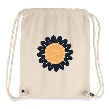 Noir et fleur d’oranger - Sac à cordon recyclé Stanley/Stella - blanc naturel - Devant