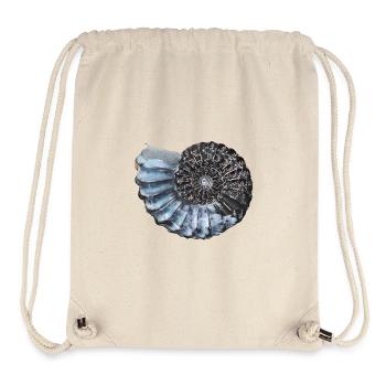 Ammonit mit wunderschöner Lobenlinie - Stanley/Stella recycelter Gym Bag - Naturweiß - Vorne