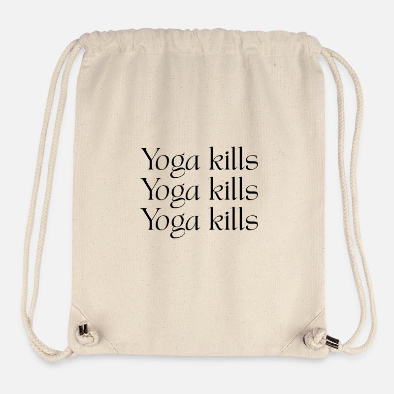 Yoga Kills_ - Stanley/Stella recycelter Gym Bag - Naturweiß