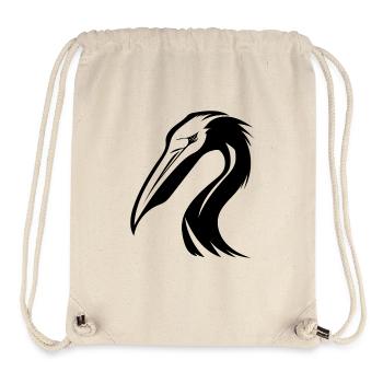 Pélican tropical Oiseaux aquatiques aux yeux maléfiques - Sac à cordon recyclé Stanley/Stella - blanc naturel - Devant