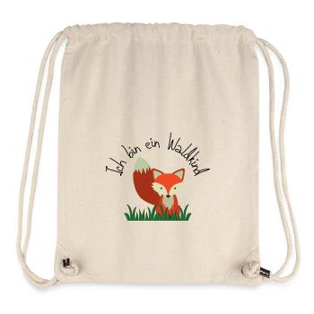 Ich bin ein Waldkind Fuchs - Stanley/Stella recycelter Gym Bag - Naturweiß - Vorne