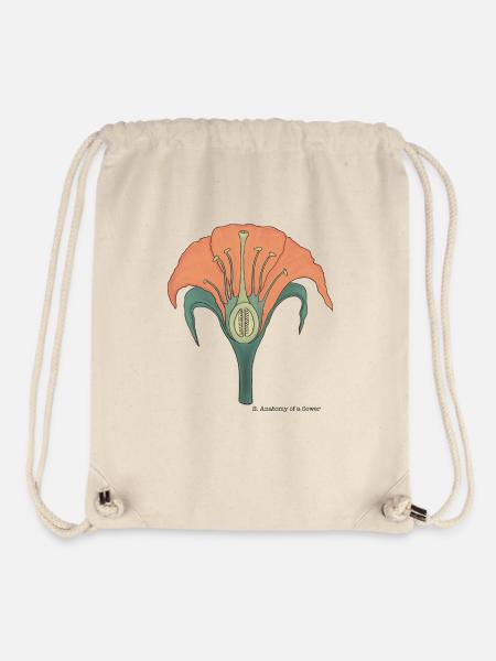 The anatomy of the flower - Stanley/Stella Recycled Gym Bag - natural