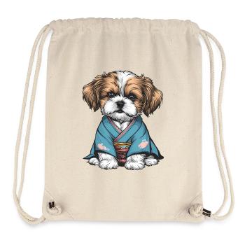 Shih Tzu In Kimono - Stanley/Stella Recycled Gym Bag - natural - Front