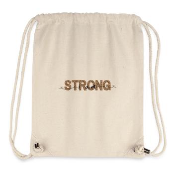 Leopard STRONG font print - Stanley/Stella Recycled Gym Bag - natural - Front