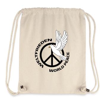 Weltfrieden - World Peace - Stanley/Stella Recycled Gym Bag - natural - Front