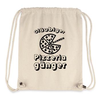 Pizza Pizzeria Spruch lustig Essen Geschenk - Stanley/Stella recycelter Gym Bag - Naturweiß - Vorne