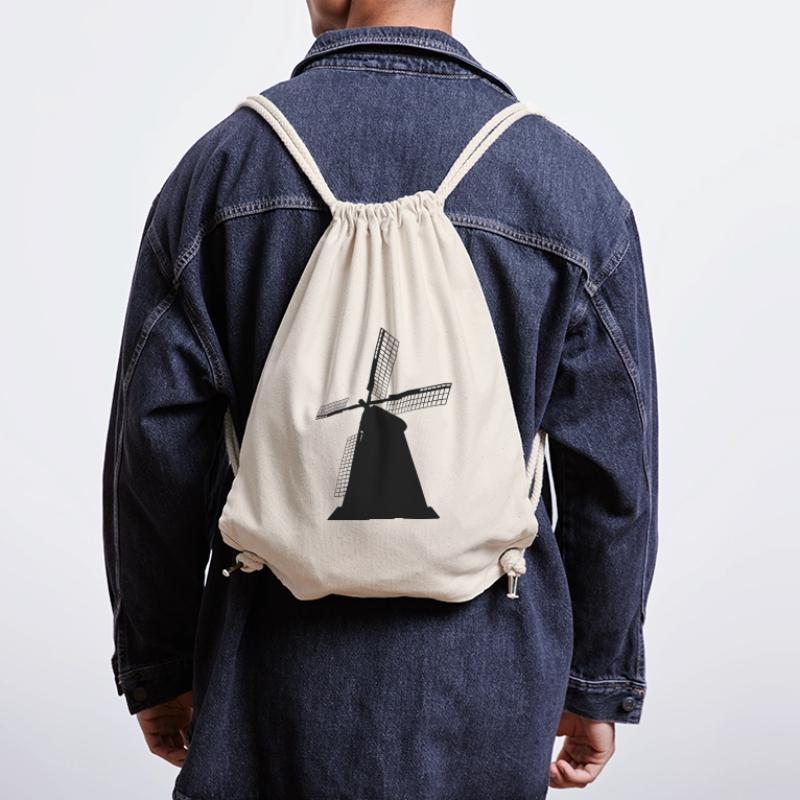 windmill windmill wind turbine windrad25 Stanley/Stella Recycled Gym Bag