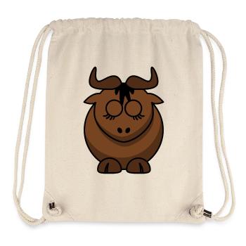 Braunbock Gesichtsdesign - Stanley/Stella recycelter Gym Bag - Naturweiß - Vorne