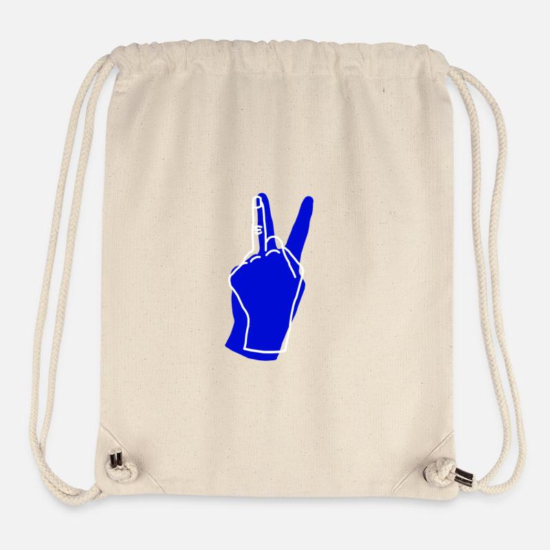 peace blue - Stanley/Stella Recycled Gym Bag - natural