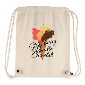 Ice Cream - Stanley/Stella recycelter Gym Bag - Naturweiß - Vorne